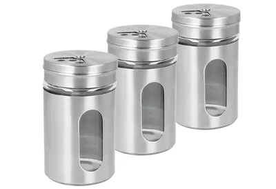 Produktbild von METALTEX 259851000 3er Set Gewürzstreuer Glas/Inox 100 ml