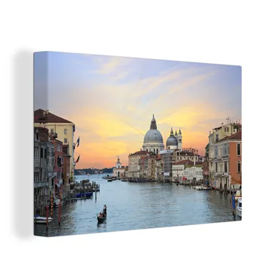 Produktbild von OneMillionCanvasses® - Leinwandbilder - 150x100 cm, Italien - Sonnenuntergang - Venedig, Wandbilder Kunstdruck Wanddekoration
