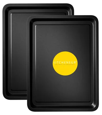 Productafbeelding van Bakplaat - Antiaanbaklaag - 32 x 22 cm - Set van 2 - Vaatwasserbestendig