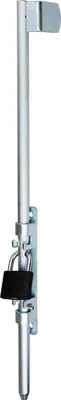Produktbild von Torfeststeller 500 mm mit Sicherheitswinkel und Vorhängeschloss Bodenschieber Feststeller Torriegel Gartentorriegel