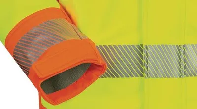Produktbild von Warnschutzsoftshelljacke Rickmer Gr.M gelb/orange ELYSEE