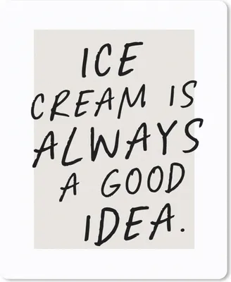 Produktbild von MuchoWow® Mauspad Mousepad Sprichwörter - Essen - Eiscreme ist immer eine gute Idee - Zitate 19x23 cm - Mousepads - Maus Mat - Pad - Mausunterlage - Mauspads - Spielen
