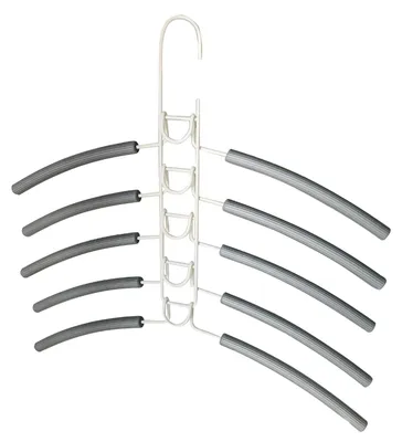 Produktbild von Kleiderbügel, mehrlagig, 5-in-1, rutschfest, platzsparend, Schrankorganizer für Hemden, Kleider und Pullover
