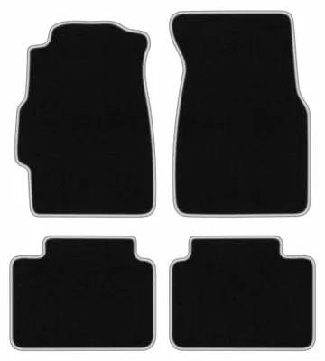 Obrázok produktu pre Velúrové autokoberce pre: Honda Civic VI 1995-2001 (sedan) – sada 4 ks, čierno-strieborné, na mieru – Wielganizator CARLUX
