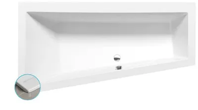 Zdjęcie produktu dla Wanny Polysan - Wanna asymetryczna Andra Slim L, 1700x900x450 mm, biała 81111S