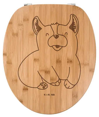 Produktbild von Mr. & Mrs. Panda Toilettendeckel Corgie - Transparent - Geschenk, WC Brille, Hundebesitzer, Hund, Klodeckel, Klobrille, Motivation, Sprüche, Süß, Bellen, Deckel, Spruch