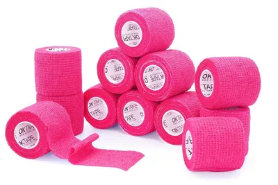 Image de Pansements adhésifs, 12 rouleaux, 5 cm x 4,5 m, couleur rose