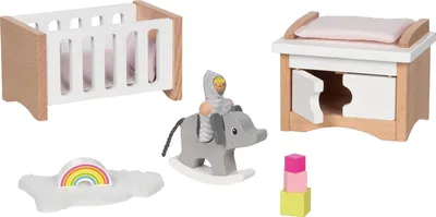 Immagine prodotto di Mobili per bambole in legno Goki, cameretta per bambini, 12dlg.