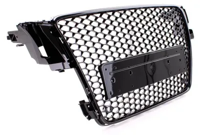 Kühlergrill Sportgrill Schwarz Glanz Waben Gitter PDC für Audi A5 8T 2007-2011 – Produktansicht