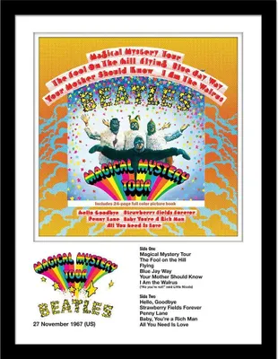 Immagine prodotto di The Beatles - Stampa con cornice "Magical Mystery Tour" PM10356 (40 cm x 30 cm) (Multicolore)
