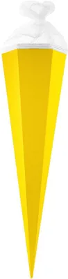 Produktbild von Goldbuch Bastelschultüte 85 cm sechseckig mit Tüllverschluss gelb 85x19 cm