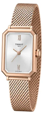 Image de Montre Tissot SRV, modèle pour femme, diamètre 30 mm, boîtier en plaqué rose, référence T160.110.33.033.00