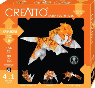 Productafbeelding van Solidchoice - Creatto 3D Puzzle Set voor het Maken van een Sabeltandtijger