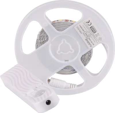 Obrázek produktu pro Bateriově napájený LED pásek 3m s PIR čidlem 4000K IP20 + USB port 317957 Polux