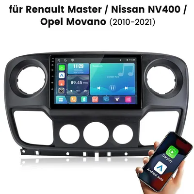 Zdjęcie produktu dla Radio samochodowe JUNSUN, 10 cali, system Linux, z bezprzewodowym CarPlay i Android Auto, Bluetooth, FM, USB, przeznaczone do samochodów Opel Movano B oraz Renault Master 3, modele z lat 2010-2021