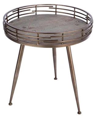 Produktbild von Casablanca Beistelltisch, rund, "Loft", Holz, Metall, grau, silberfarben, , H. 54 cm, D. 51 cm 74149