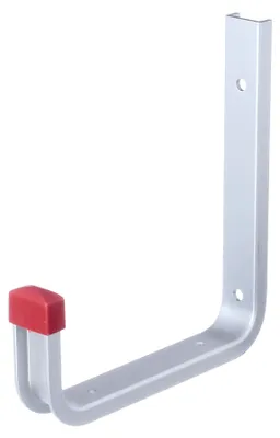 Image de Alberts 856816 Crochets muraux, coudés, aluminium, profondeur 140 mm, hauteur 155 mm, lot de 10