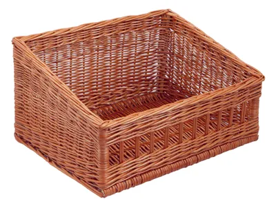 Produktbild von System-Regalkorb rechteckig, braun, T 40cm x B 50cm x Hv 16cm x Hh 27cm