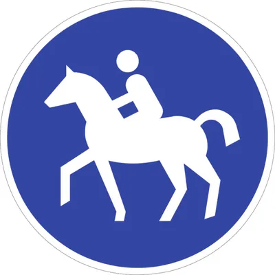 Produktbild von Verkehrsschild VZ238, Reitweg, Alu, RA1, Ø 600 mm