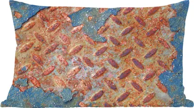 Produktbild von MuchoWow® Zierkissen Sofakissen Wohnzimmer Dekokissen 50x30 cm Rost - Diamantplatte - Beton - Wohnzimmerdekoration - Polster mit Photo