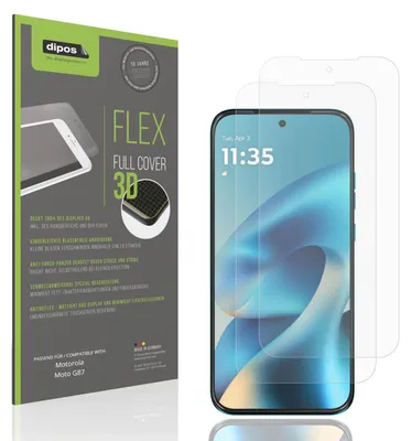 Produktbild von 2x Full Cover Schutzfolie matt für Motorola Moto G87 Panzerfolie Anti-Shock