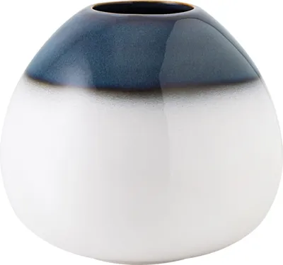 Productafbeelding van Lave Home vaas Drop blauw klein, 148 mm, 1100 ml | like. van Villeroy & Boch | Steen aardewerk | Art.-nr. 1042865071 | EAN 4003686416710
