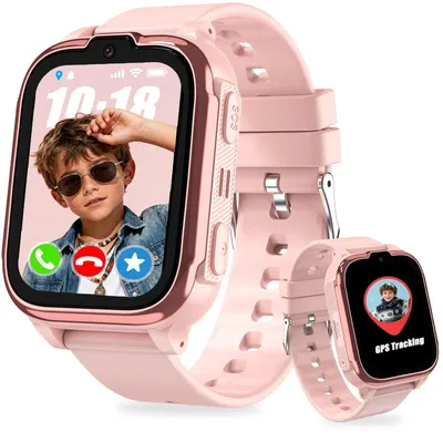 Produktbild von Smartwatch Kinder HD Kinder Smartwatch Geschenke für Mädchen Jungen Rosa Rosa-B