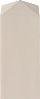 Produktbild von Zaunpfosten Vierkant Lärche Kopf 4-seitige Dachform, 7 Farben, 3 Längen-120 cm-weiß 2