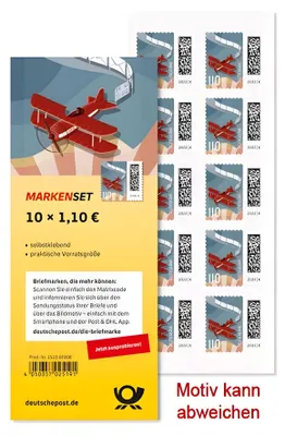 Produktbild von Briefmarke 1,10 Bogen, Motiv 10er Packung, vom Umtausch ausgeschlossen