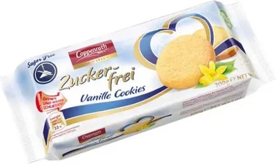 Produktbild von Coppenrath Zuckerfreies zartes Mürbegebäck Vanille Cookies 200g