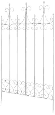 Immagine prodotto di Grata per rampicanti CLP in metallo, altezza 130 cm, color lilla, robusto supporto per piante rampicanti, colore bianco antico