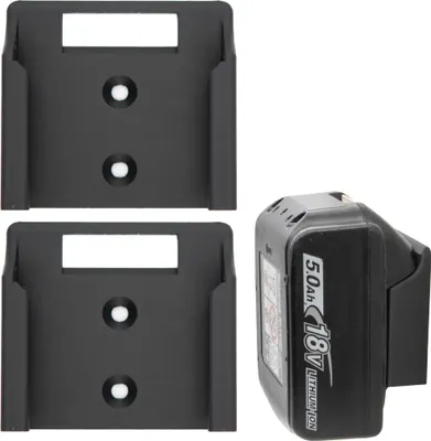 Produktbild von 2x Akku Halter für Makita Halterung Halter Wandhalter Wandhalterung 14,4V / 18V