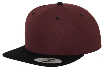 Image de Yupoong - Casquette snapback « Classic » FK1774 (taille unique) (bordeaux/noir)
