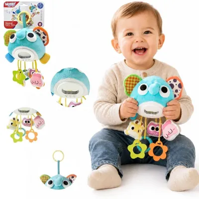 Zdjęcie produktu dla Interaktywna muzyczna przytulanka Woopie Baby Plush Elephant z zawieszkami i gryzakami