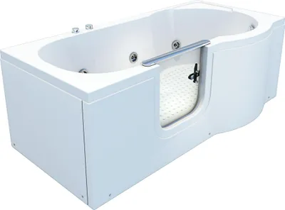Produktbild von Seniorenwanne mit Tür Whirlpool S12-WP-L Badewanne 170x85cm ohne Armatur