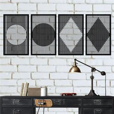 Produktbild von Metall-Wandkunst, Metall-Blätter-Kunst, Metall-Wanddekoration, Metall-Blatt-Wandkunst 3 Paneele, Home Living Room Decoration (25 "B x 20 "H / 64x50cm) - 37 "B x 30 "H / 94x75cm / gold