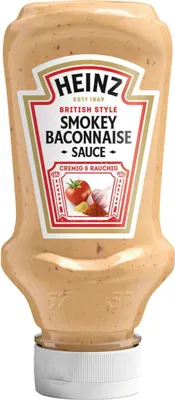 Produktbild von Heinz Bacon Burger Sauce cremige Textur Kopfsteherflasche 220ml