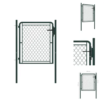 Produktbild von vidaXL Gartentor Stahl 100 x 75 cm Grün -  Gartentore