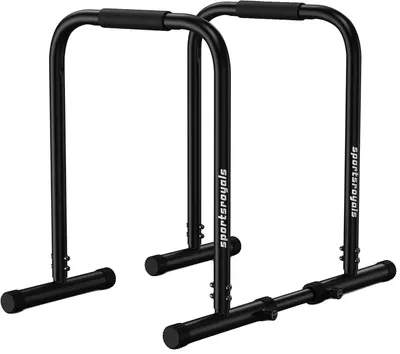 Zdjęcie produktu dla Stacja do ćwiczeń na drążkach, wykonana ze stali o wysokiej wytrzymałości, udźwig 400 lbs, wymiary 41,3 x 28,7 x 35,8 cala, regulowana konstrukcja, idealna do treningu w domu