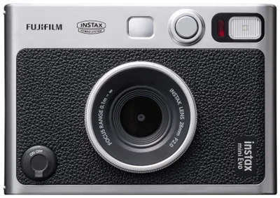 Produktbild von Fujifilm Instax mini Evo, 1/5", 2560 x 1920 Pixel, 62 x 46 mm, CMOS, Schwarz, 28 mm