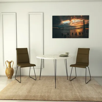 Produktbild von Skye Decor, Sandalf - Marmo, Tische, Schwarz, 90 x 75 x 90 cm