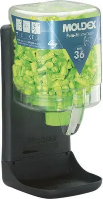 Zdjęcie produktu dla Dozownik Moldex wypełniony Pura-Fit Station 7725, zielono-żółty, 36dB