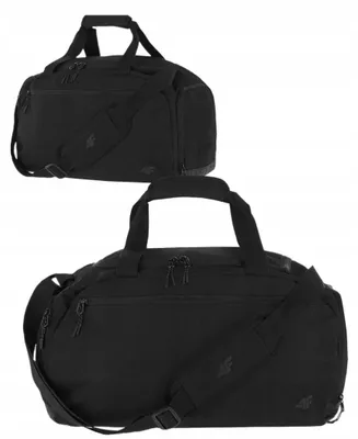 Produktbild von 4F Sporttasche 25 l mit Schuhfach, Trainingstasche für Fitnessstudio, Schwarz