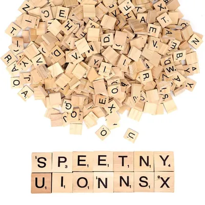 Productafbeelding van Set van 500 Houten Letters voor Creatieve Projecten