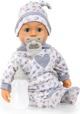 Obrázok produktu pre Bayer Design 93824CP Interaktívna bábika, hovoriaca bábika na hranie, mäkké telo, cumlík, fľaša, 38 cm