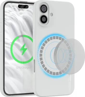 Produktbild von EAZY CASE Silikon MagSafe Handyhülle kompatibel mit Apple iPhone 16 Plus Hülle mit Kameraschutz, Silikonhülle, Schutzhülle Weiß