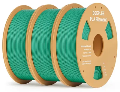 Immagine prodotto di Filamento PLA, diametro 1,75 mm, colore verde, confezione da 3 bobine da 1 kg