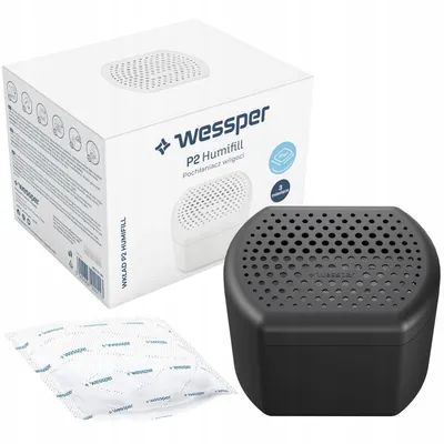 Obrázok produktu pre Wessper odvlhčovač – odvlhčovač vzduchu s náplňou HumiFill 250 g (čierny)