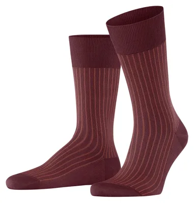 Productafbeelding van FALKE heren sokken, Oxford Stripe M, katoen, gestreept, 1 paar, rood/koper, maat 88