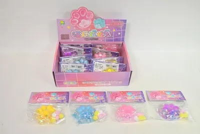 Produktbild von Squishy Katzenpfote Antistress Spielzeug - Sensorischer Knetball zum Drücken - Stressabbau 6cm